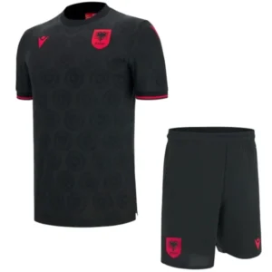 Albania Niños Conjunto 2026 Tercera Negro - Albania Niños Barata | tiendasdefutboles