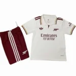 Tercera Conjunto De Niños Arsenal 2025 2026 Blanco Amarillo