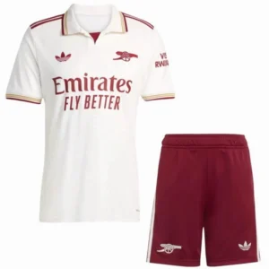 Arsenal Niños Conjunto 2025 2026 Tercera Blanco - Equipacion Arsenal Niños | tiendasdefutboles