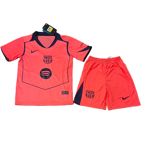 Tercera Conjunto De Niños Barcelona 2025 2026 Naranja FC Barcelona Niños Conjunto 2025 2026 Tercera Naranja - Equipacion Fc Barcelona Niños | tiendasdefutboles