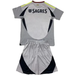 SL Benfica Niños Conjunto 2024 2025 Tercera Gris - Tuta SL Benfica Niños | tiendasdefutboles