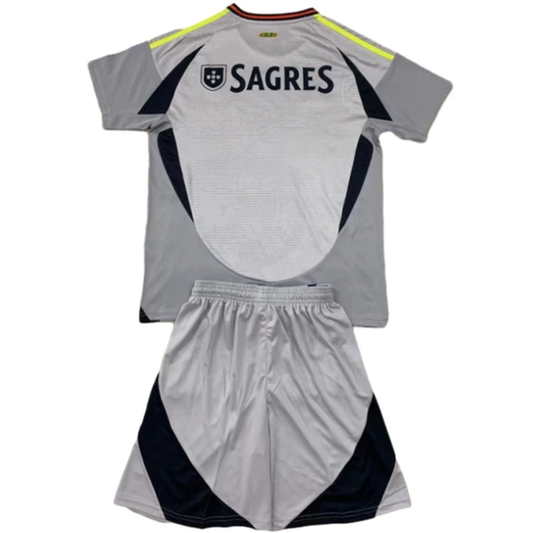 Tercera Conjunto De Niños Benfica 2024 2025 Gris SL Benfica Niños Conjunto 2024 2025 Tercera Gris - Tuta SL Benfica Niños | tiendasdefutboles