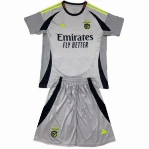 SL Benfica Niños Conjunto 2024 2025 Tercera Gris - Tuta SL Benfica Niños | tiendasdefutboles