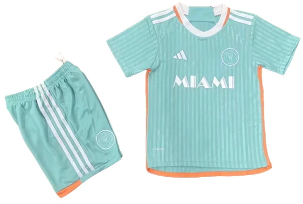 Tercera Conjunto De Niños Inter Miami 2024 2025 Azul Verde Inter Miami Niños Conjunto 2024 2025 Tercera Azul - Equipacion Inter Miami Niños | tiendasdefutboles