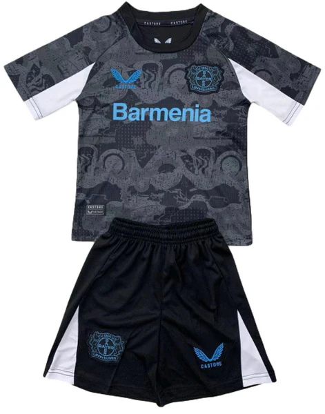 Tercera Conjunto De Niños Leverkusen 2024 2025 Negro Bayer 04 Leverkusen Niños Conjunto 2024 2025 Tercera Negro - Tuta Bayer 04 Leverkusen Niños | tiendasdefutboles