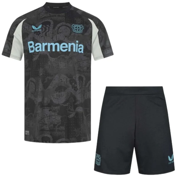 Tercera Conjunto De Niños Leverkusen 2024 2025 Negro Bayer 04 Leverkusen Niños Conjunto 2024 2025 Tercera Negro - Tuta Bayer 04 Leverkusen Niños | tiendasdefutboles