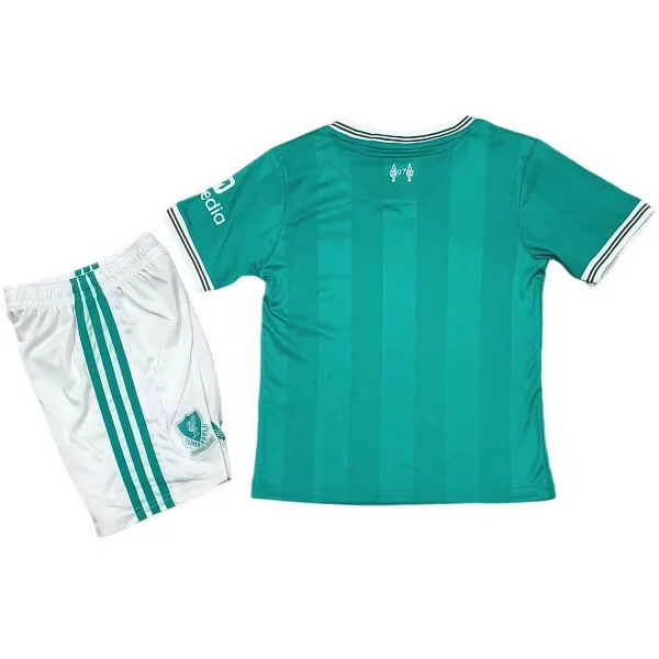 Tercera Conjunto De Niños Liverpool 2025 2026 Verde Liverpool Niños Conjunto 2025 2026 Tercera Verde - Equipacion Liverpool Niños | tiendasdefutboles