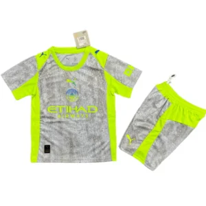 Manchester City Niños Conjunto 2025 2026 Tercera Gris - Equipacion Manchester City Niños | tiendasdefutboles