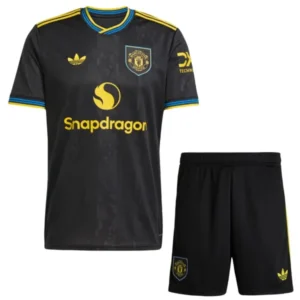 Manchester United Niños Conjunto 2025 2026 Tercera Negro - Equipacion Manchester United Niños | tiendasdefutboles