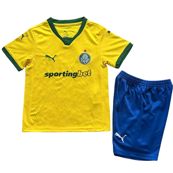 Tercera Conjunto De Niños Palmeiras 2025 2026 Amarillo SE Palmeiras Niños Conjunto 2025 2026 Tercera Amarillo - Tuta SE Palmeiras Niños | tiendasdefutboles