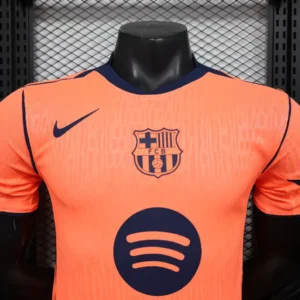 FC Barcelona Camiseta Edición Jugadores 2025 2026 Tercera Naranja - Camiseta Barcelona | tiendasdefutboles