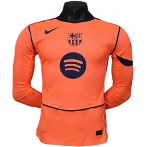 FC Barcelona Camiseta Edición Jugadores 2025 2026 Tercera Naranja - Camiseta Barcelona | tiendasdefutboles