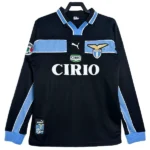 Tercera Manga Larga Lazio Retro 1998 2000 Negro