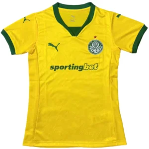 SE Palmeiras Mujer Camiseta 2025 2026 Tercera Amarilla - Camisetas De Futbol Personalizadas | tiendasdefutboles