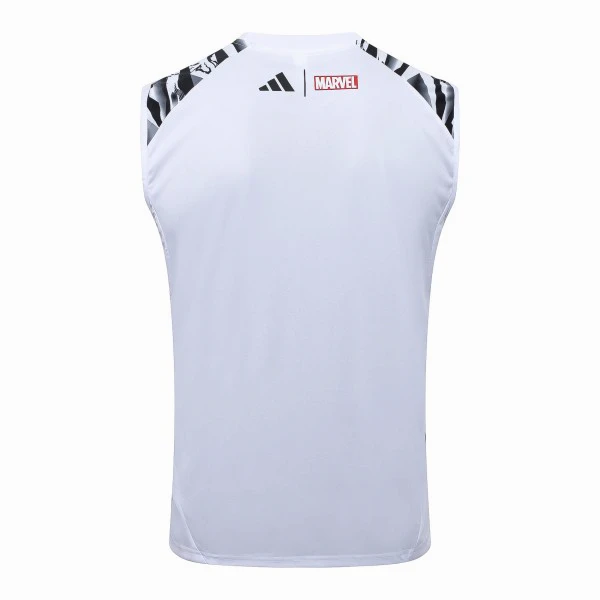 Camiseta Sin Mangas Real Madrid 2025 2026 Blanco Amarillo Negro Real Madrid Camiseta 2025 2026 Blanca - Camiseta Real Madrid | tiendasdefutboles