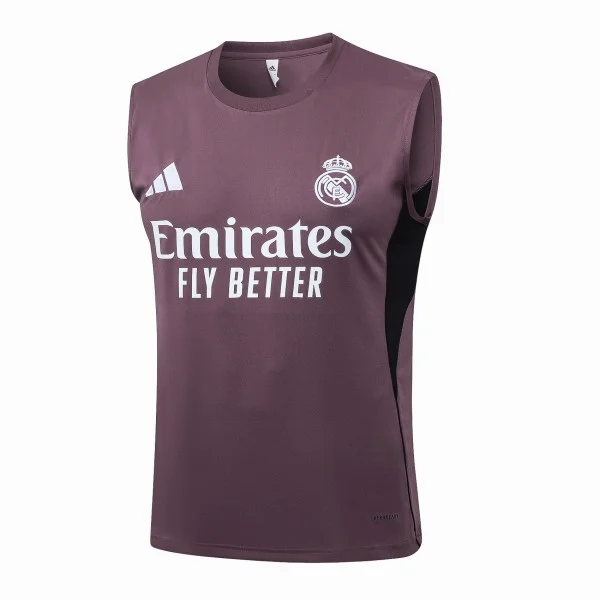 Camiseta Sin Mangas Real Madrid 2025 2026 Purpura Blanco Real Madrid Camiseta 2025 2026 Púrpura - Camiseta Real Madrid | tiendasdefutboles