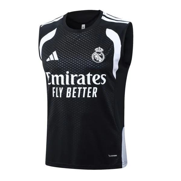 Camiseta Sin Mangas Real Madrid 2026 2027 Negro Blanco Real Madrid Camiseta 2026 2027 Negra - Camiseta Real Madrid | tiendasdefutboles