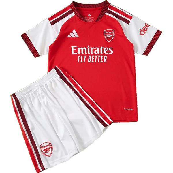 Casa Conjunto De Niños Arsenal 2026 2027 Rojo Blanco Arsenal Niños Conjunto 2026 2027 Casa Rojo - Equipacion Arsenal Niños | tiendasdefutboles