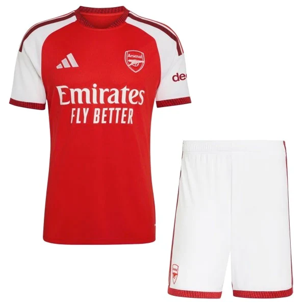 Casa Conjunto De Niños Arsenal 2026 2027 Rojo Blanco Arsenal Niños Conjunto 2026 2027 Casa Rojo - Equipacion Arsenal Niños | tiendasdefutboles