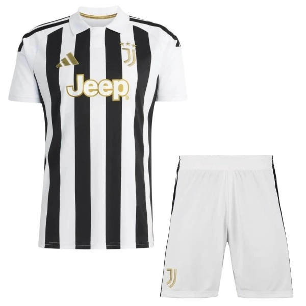 Casa Conjunto De Niños Juventus 2026 2027 Blanco I Negro Juventus Niños Conjunto 2026 2027 Casa Blanco - Equipación Juventus Niños | tiendasdefutboles