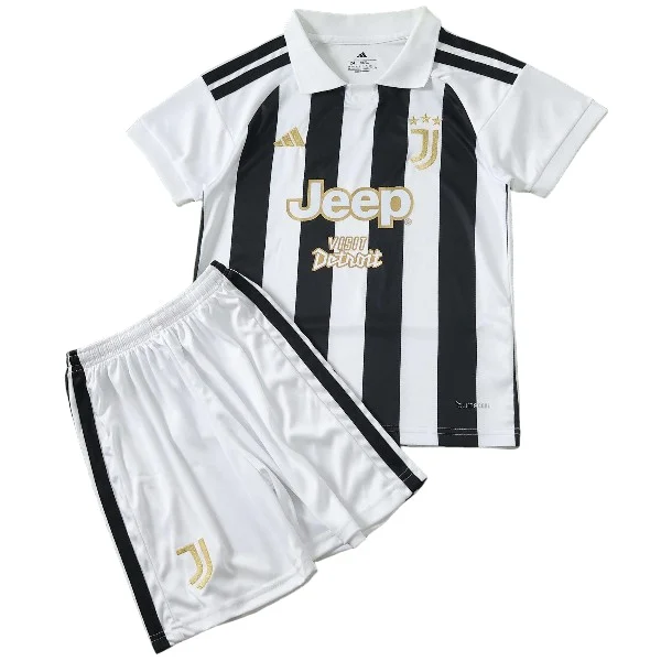 Casa Conjunto De Niños Juventus 2026 2027 Blanco Negro Juventus Niños Conjunto 2026 2027 Casa Blanco - Equipación Juventus Niños | tiendasdefutboles