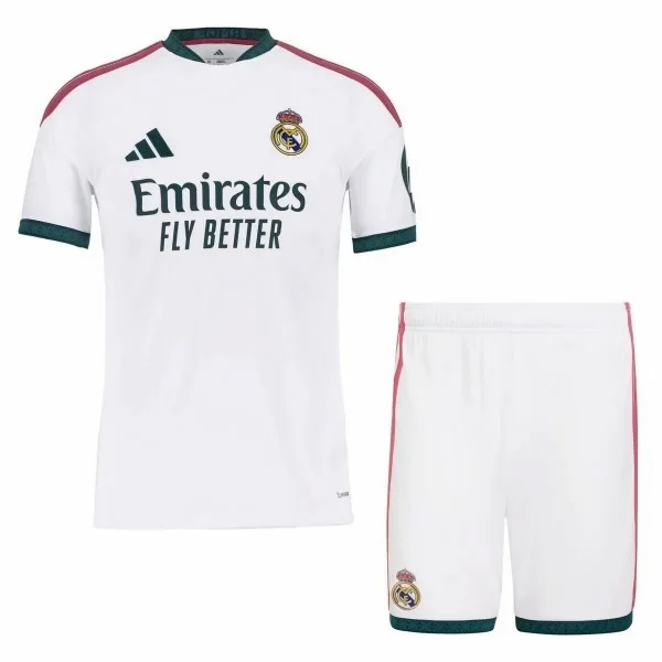 Casa Conjunto De Niños Real Madrid 2026 2027 Blanco Real Madrid Niños Conjunto 2026 2027 Casa Blanco - Real Madrid Niños Barata | tiendasdefutboles
