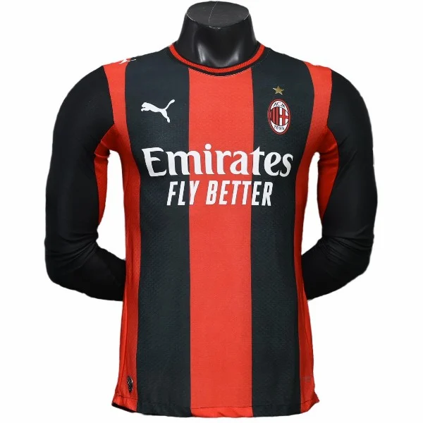 Casa Jugadores Camiseta Manga Larga AC Milan 2026 2027 Rojo AC Milan Camiseta Edición Jugadores 2026 2027 Casa Roja - Camiseta Ac Milan | tiendasdefutboles
