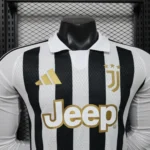 Casa Jugadores Camiseta Manga Larga Juventus 2026 2027 Blanco Negro