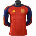 Casa Jugadores Manga Larga España 2 Estrellas 2026 Rojo