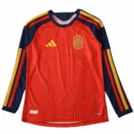 Casa Jugadores Manga Larga España 2 Estrellas 2026 Rojo