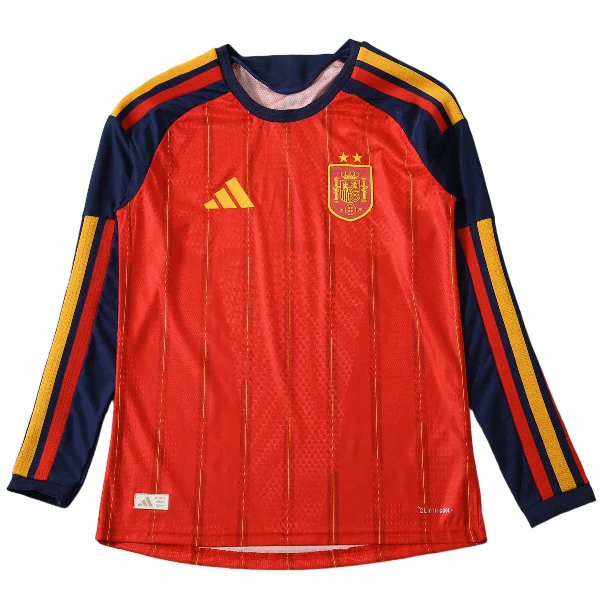 Casa Jugadores Manga Larga España 2 Estrellas 2026 Rojo España Camiseta Edición Jugadores 2026 Casa Roja - Camiseta España | tiendasdefutboles