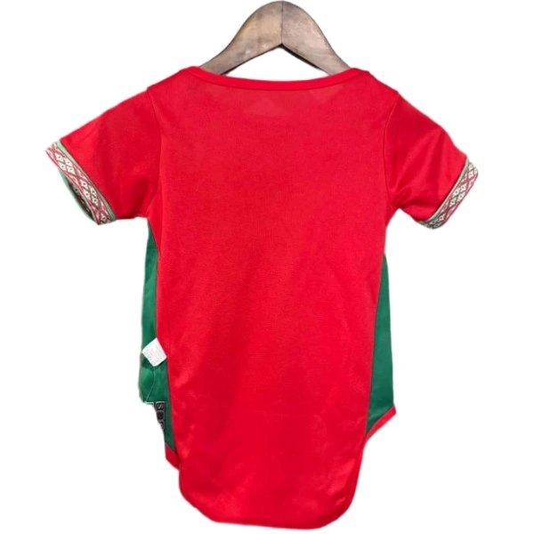 Casa Onesies Niños Marruecos 2026 Rojo Marruecos Niños Camiseta 2026 Casa Roja - Camiseta Marruecos Niños | tiendasdefutboles