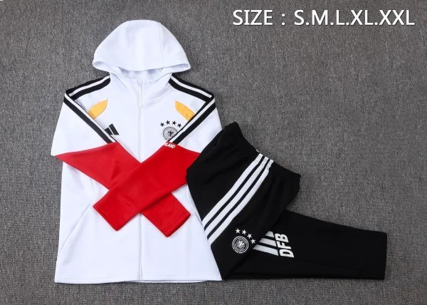 Chaqueta Con Capucha Francia 2026 Blanco Amarillo Negro Francia Chaqueta 2026 Blanca - Chaqueta Francia | tiendasdefutboles
