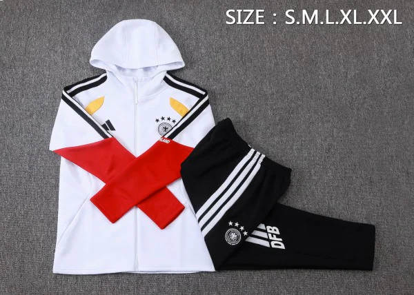 Chaqueta Con Capucha Niños Francia 2026 Blanco Amarillo Negro Francia Niños Chaqueta 2026 Blanca - Chaqueta Francia Niños | tiendasdefutboles