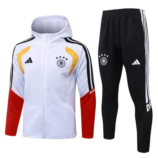 Chaqueta Con Capucha Niños Francia 2026 Blanco Amarillo Negro Francia Niños Chaqueta 2026 Blanca - Chaqueta Francia Niños | tiendasdefutboles