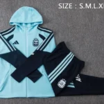 Conjunto Completo Chaqueta Con Capucha Argentina 2026 Azul