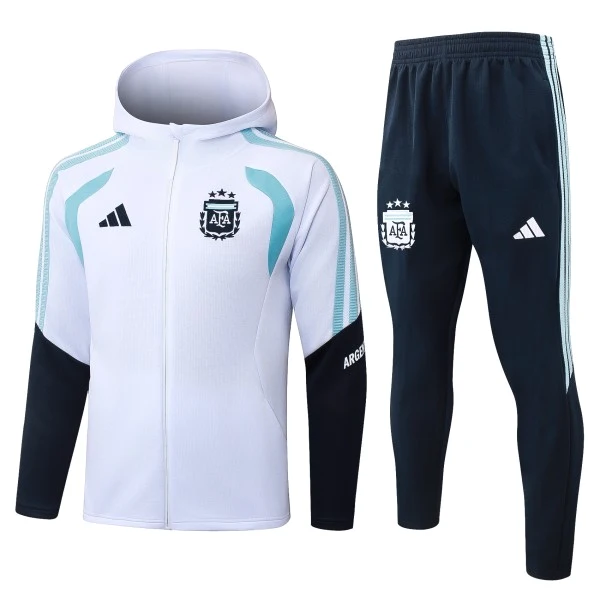 Conjunto Completo Chaqueta Con Capucha Argentina 2026 Blanco Azul Argentina Conjunto 2026 Blanco - Argentina Barata | tiendasdefutboles