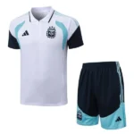 Conjunto Completo Polo Argentina 2026 Blanco Azul