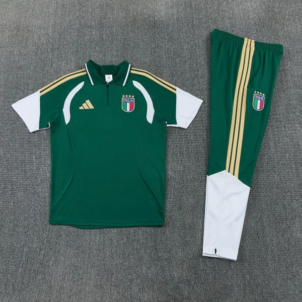 Conjunto Completo Polo Italia 2026 Verde Blanco Italia Conjunto 2026 Verde - Equipación Italia | tiendasdefutboles