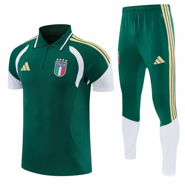 Conjunto Completo Polo Italia 2026 Verde Blanco Italia Conjunto 2026 Verde - Equipación Italia | tiendasdefutboles