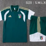 Conjunto Completo Polo Italia 2026 Verde I Blanco