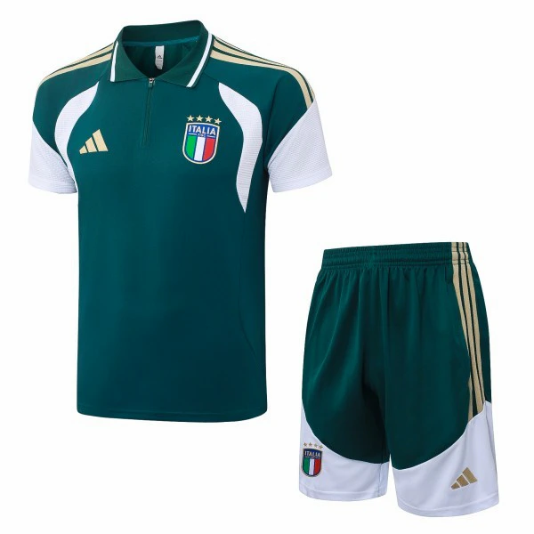 Conjunto Completo Polo Italia 2026 Verde I Blanco Italia Conjunto 2026 Verde - Equipación Italia | tiendasdefutboles