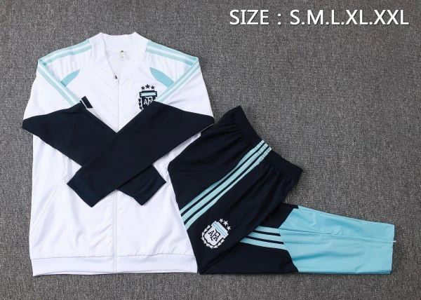 Conjunto Completo Rompevientos Argentina 2026 Blanco Azul Marino Argentina Conjunto 2026 Blanco - Argentina Barata | tiendasdefutboles