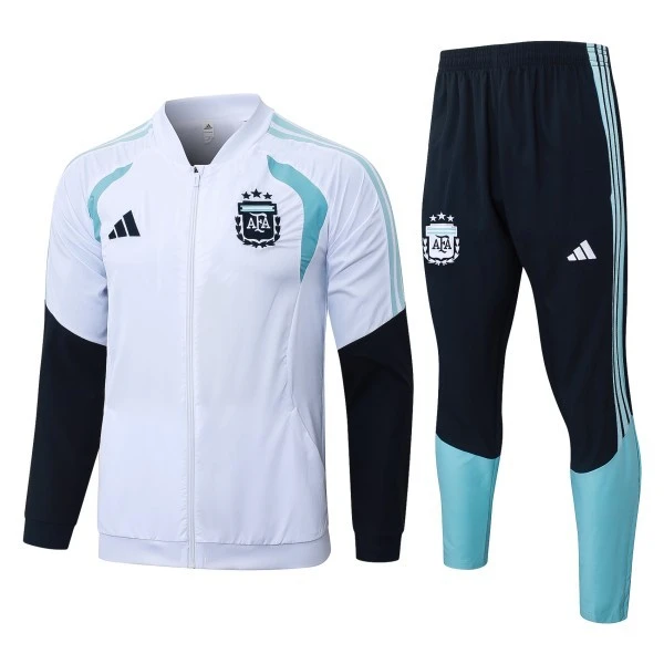 Conjunto Completo Rompevientos Argentina 2026 Blanco Azul Marino Argentina Conjunto 2026 Blanco - Argentina Barata | tiendasdefutboles
