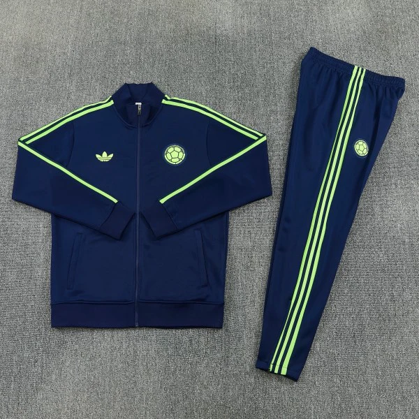 Conjunto Completo Ropa Deportiva Con Cremallera Larga Colombia 2026 Azul Marino Colombia Conjunto 2026 Azul - Colombia Barata | tiendasdefutboles