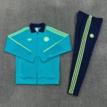 Conjunto Completo Ropa Deportiva Con Cremallera Larga Colombia 2026 Verde Azul