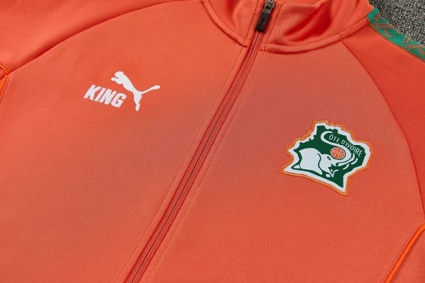 Conjunto Completo Ropa Deportiva Con Cremallera Larga Costa De Marfil 2026 Naranja Costa De Marfil Conjunto 2026 Naranja - Costa De Marfil Barata | tiendasdefutboles