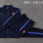 Conjunto Completo Ropa Deportiva Con Cremallera Larga Francia 2026 Azul II Marino