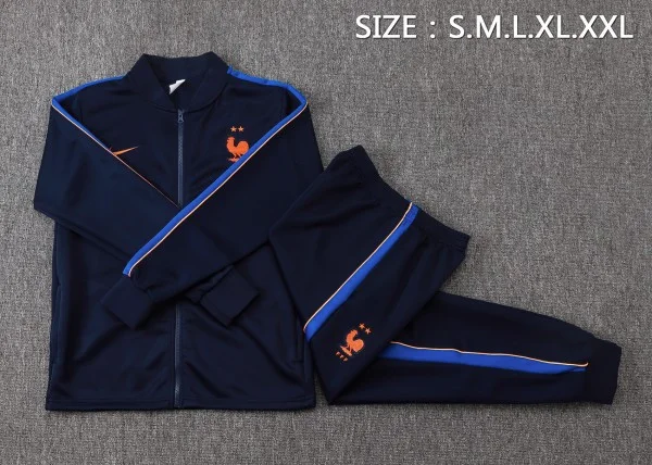 Conjunto Completo Ropa Deportiva Con Cremallera Larga Francia 2026 Azul II Marino Francia Conjunto 2026 Azul - Francia Barata | tiendasdefutboles