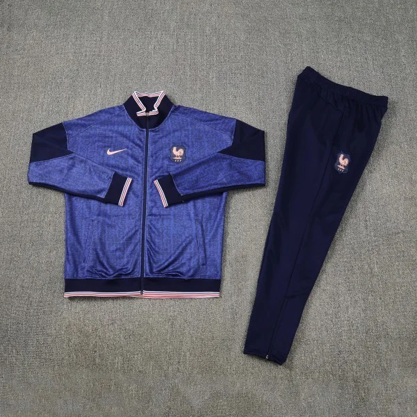 Conjunto Completo Ropa Deportiva Con Cremallera Larga Francia 2026 Azul I Marino Francia Conjunto 2026 Azul - Francia Barata | tiendasdefutboles